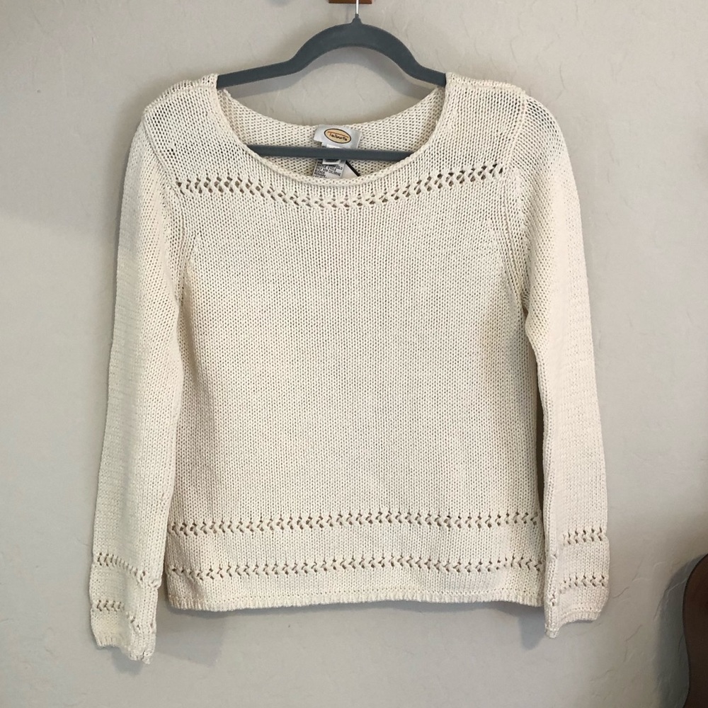 Talbots cream sweater